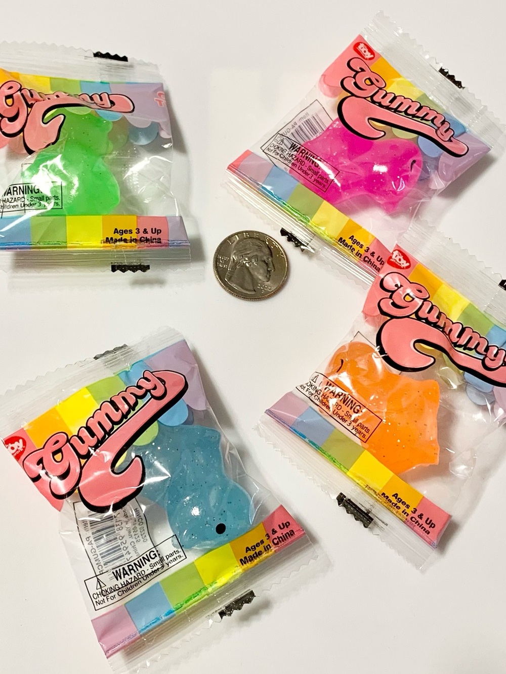 Gummy Capybara Squishies Sticky - Set of 4 - NEW Fidget Toys TINY